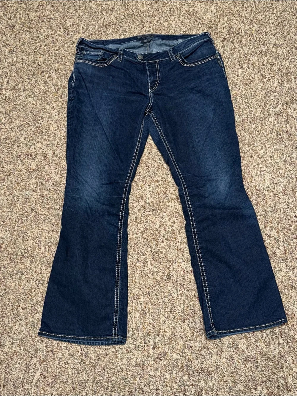 Women's size 18 Silver jeans Dark Wash Women's Bootcut Jeans - Navy Blue - Picture 1 of 9